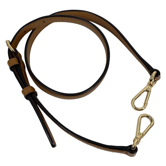 Michael Kors Leather Buckle Replacement Shoulder Strap ONLY Gold Tone Adjustable - Picture 2 of 6